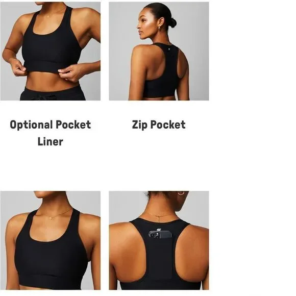 Fabletics Black and White Sports Bra - NWT - Picture 4 of 6